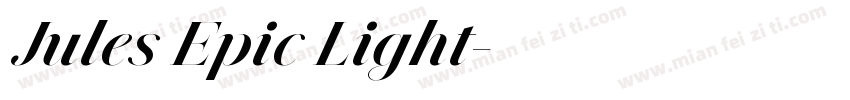 Jules Epic Light字体转换